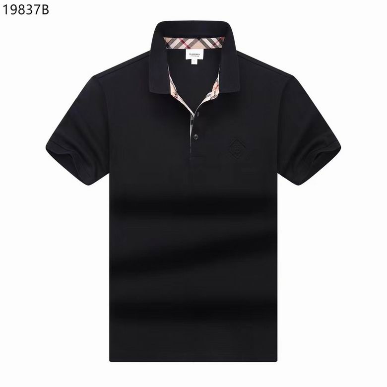 Wholesale Cheap B urberry Short Sleeve Lapel Replica T Shirts for Sale
