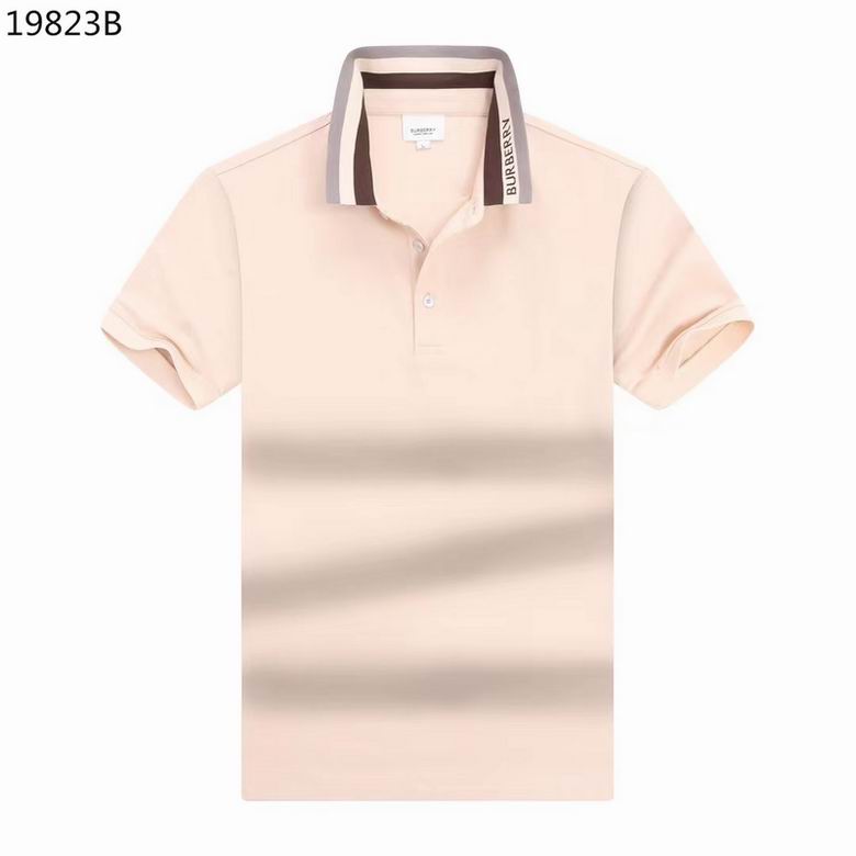 Wholesale Cheap B urberry Short Sleeve Lapel Replica T Shirts for Sale