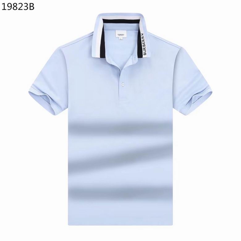 Wholesale Cheap B urberry Short Sleeve Lapel Replica T Shirts for Sale