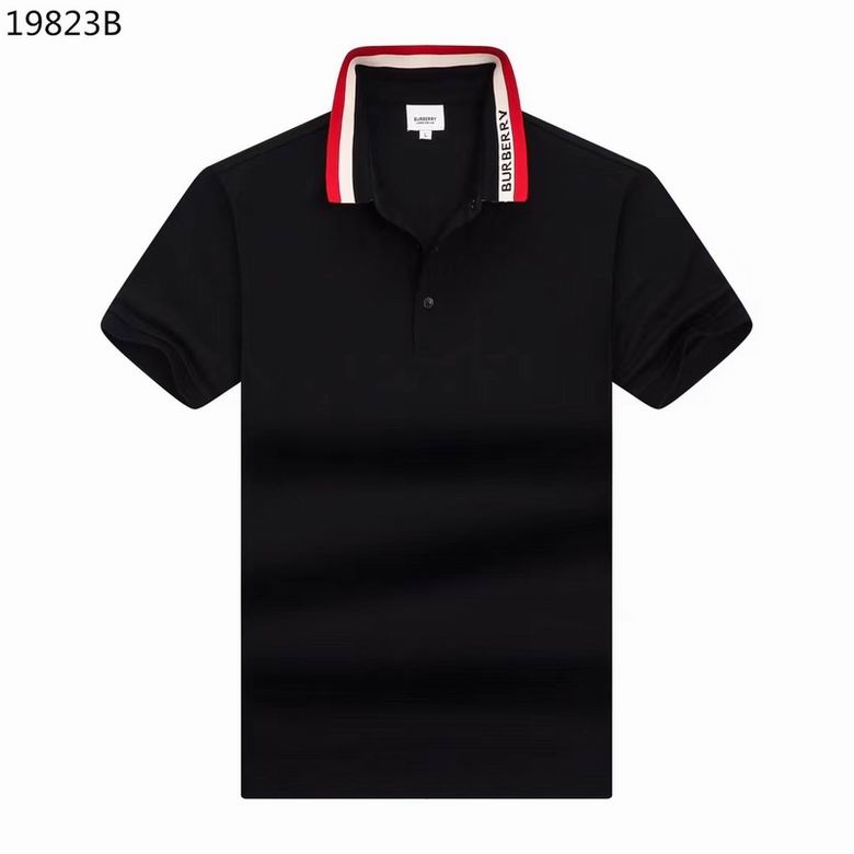 Wholesale Cheap B urberry Short Sleeve Lapel Replica T Shirts for Sale