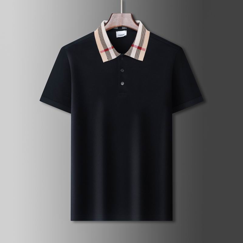 Wholesale Cheap B.urberry Men's Short Sleeve Lapel T Shirts for Sale