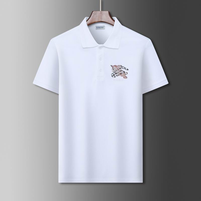 Wholesale Cheap B.urberry Men's Short Sleeve Lapel T Shirts for Sale