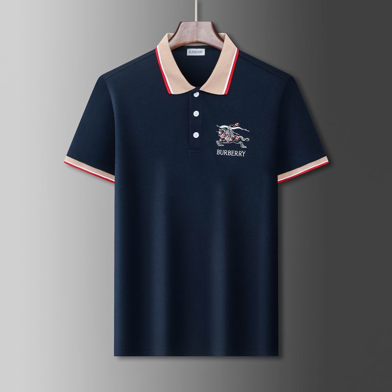 Wholesale Cheap B.urberry Men's Short Sleeve Lapel T Shirts for Sale