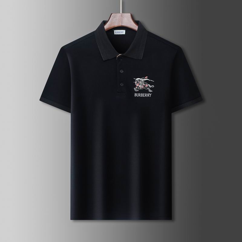Wholesale Cheap B.urberry Men's Short Sleeve Lapel T Shirts for Sale