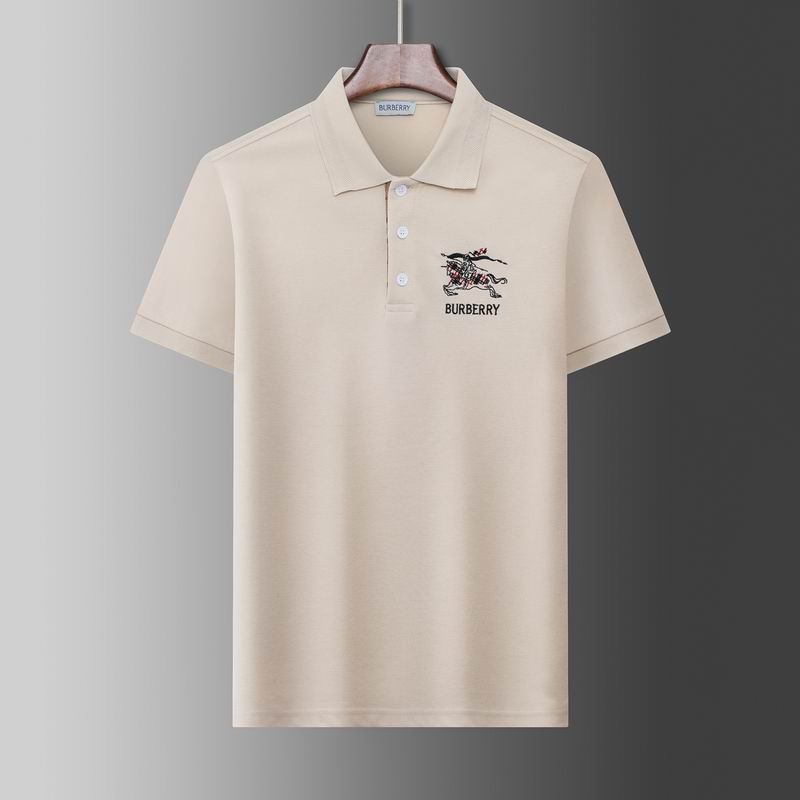 Wholesale Cheap B.urberry Men's Short Sleeve Lapel T Shirts for Sale