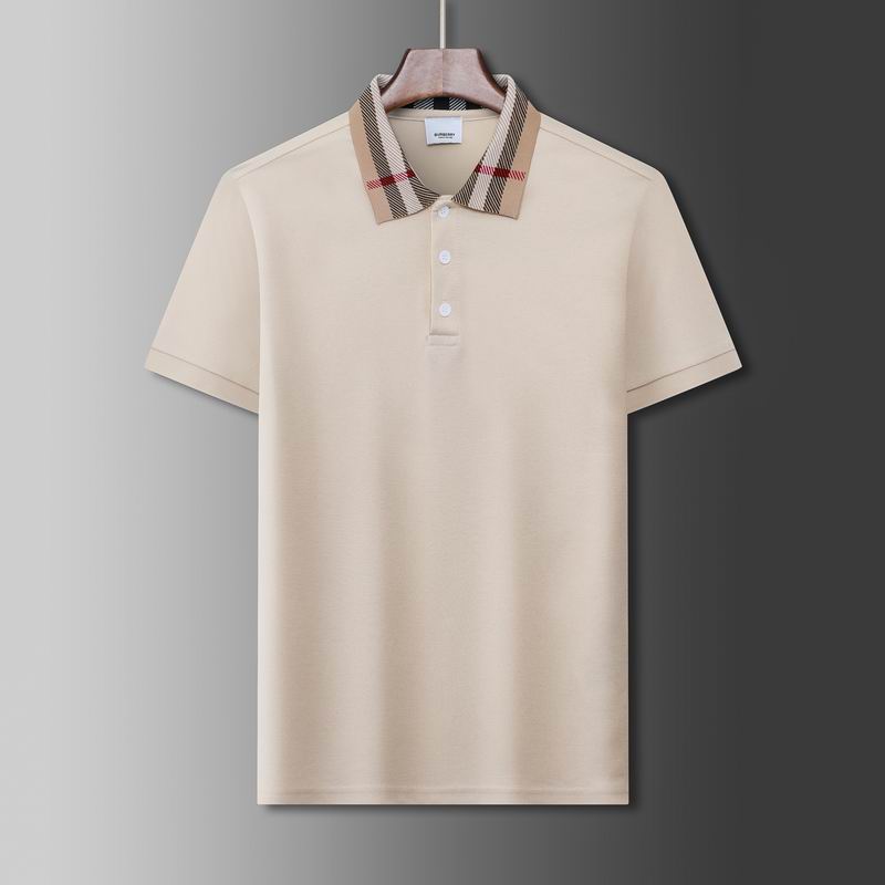 Wholesale Cheap B.urberry Men's Short Sleeve Lapel T Shirts for Sale