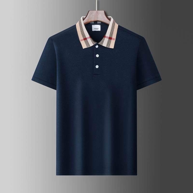 Wholesale Cheap B.urberry Men's Short Sleeve Lapel T Shirts for Sale