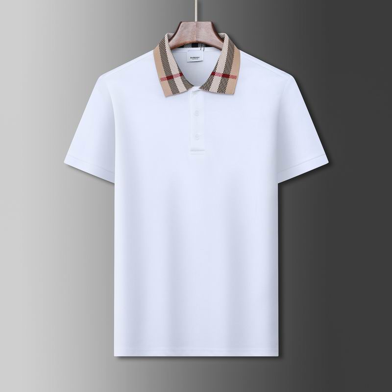 Wholesale Cheap B.urberry Men's Short Sleeve Lapel T Shirts for Sale