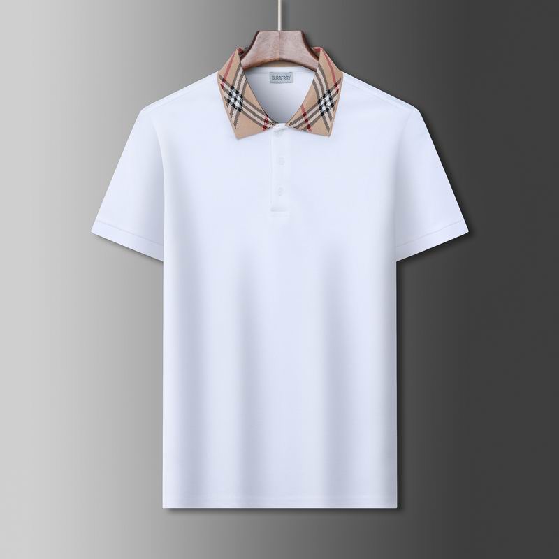 Wholesale Cheap B.urberry Men's Short Sleeve Lapel T Shirts for Sale