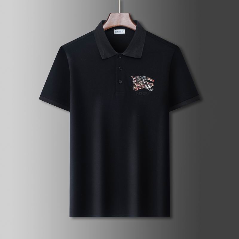 Wholesale Cheap B.urberry Men's Short Sleeve Lapel T Shirts for Sale