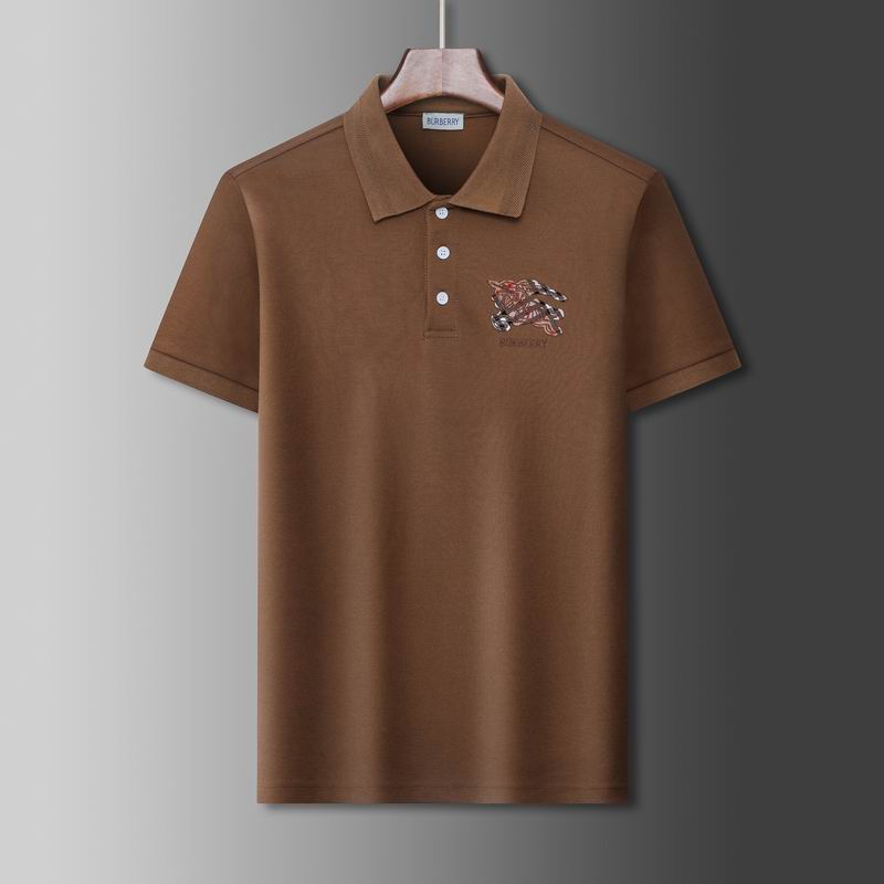 Wholesale Cheap B.urberry Men's Short Sleeve Lapel T Shirts for Sale