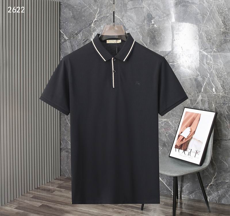 Wholesale Cheap B.urberry Men's Short Sleeve Lapel T Shirts for Sale