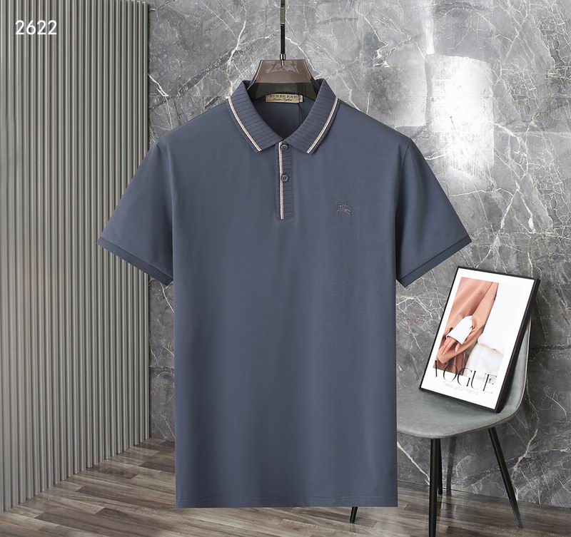 Wholesale Cheap B.urberry Men's Short Sleeve Lapel T Shirts for Sale