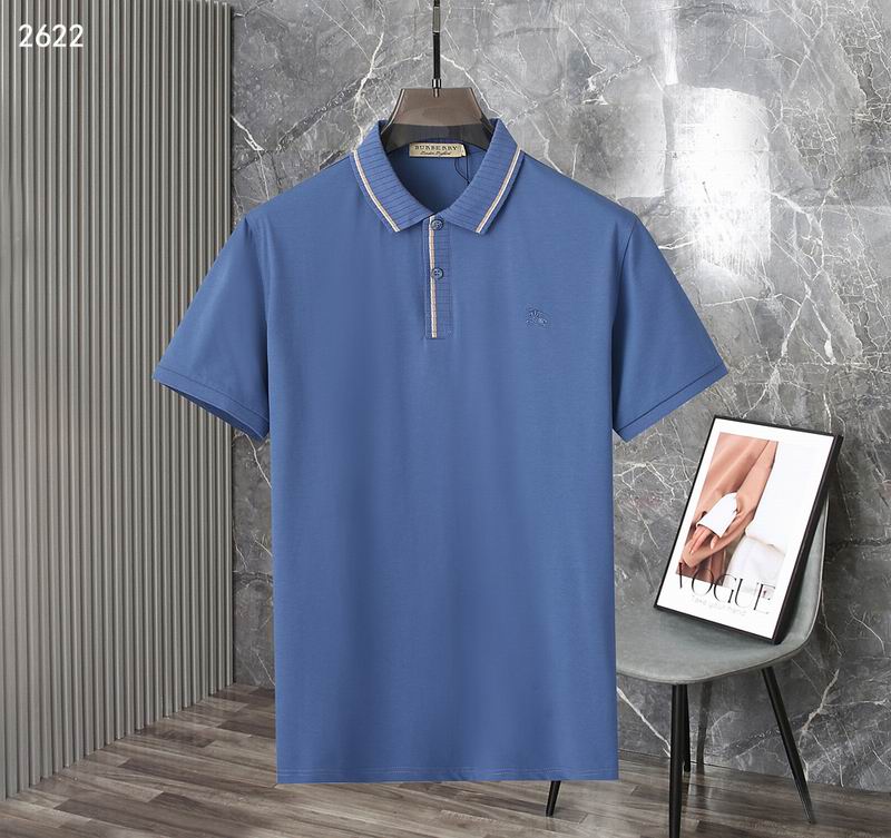 Wholesale Cheap B.urberry Men's Short Sleeve Lapel T Shirts for Sale