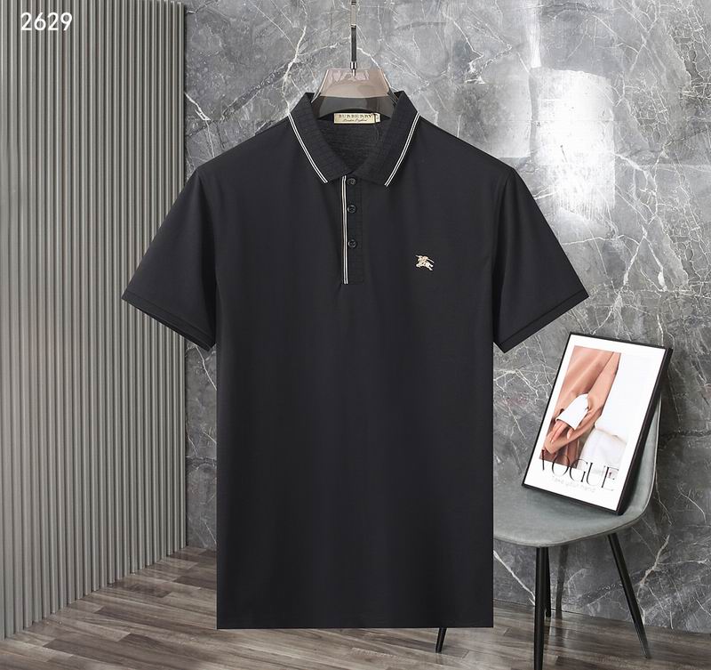 Wholesale Cheap B.urberry Men's Short Sleeve Lapel T Shirts for Sale
