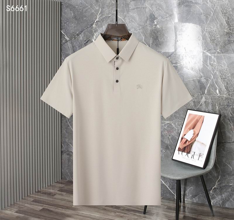 Wholesale Cheap B.urberry Men's Short Sleeve Lapel T Shirts for Sale