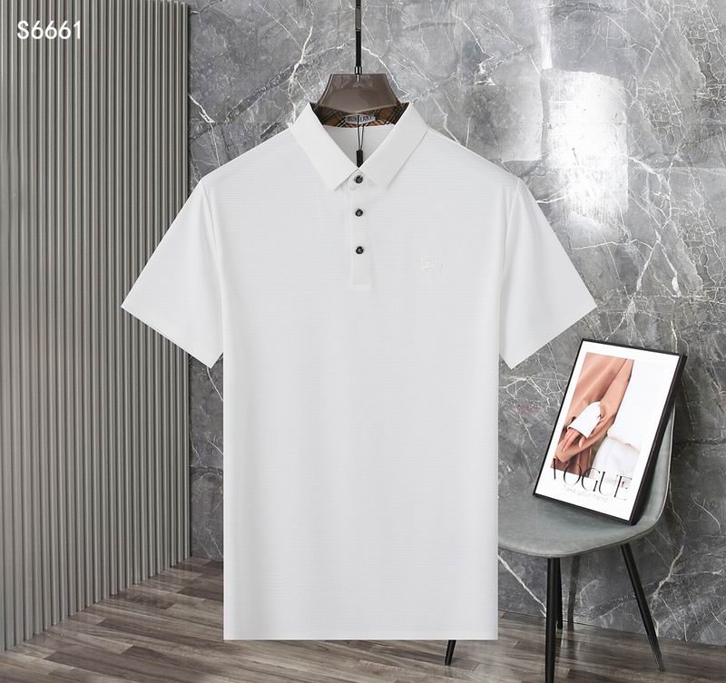 Wholesale Cheap B.urberry Men's Short Sleeve Lapel T Shirts for Sale