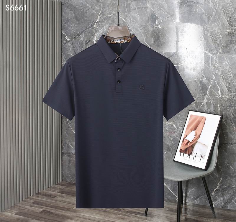 Wholesale Cheap B.urberry Men's Short Sleeve Lapel T Shirts for Sale
