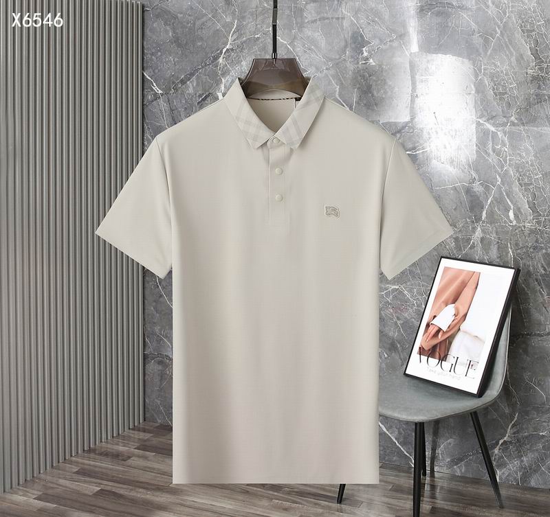 Wholesale Cheap B.urberry Men's Short Sleeve Lapel T Shirts for Sale