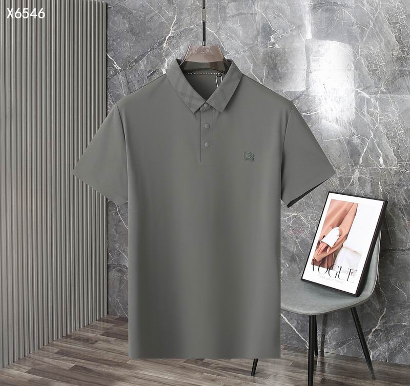 Wholesale Cheap B.urberry Men's Short Sleeve Lapel T Shirts for Sale