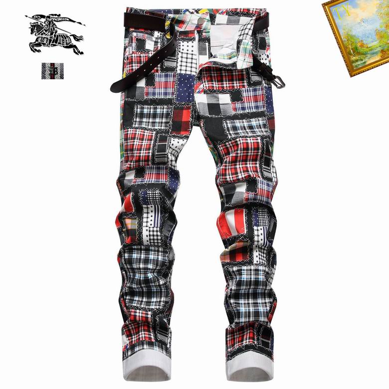 Wholesale Cheap B urberry Replica Long Jeans for Sale