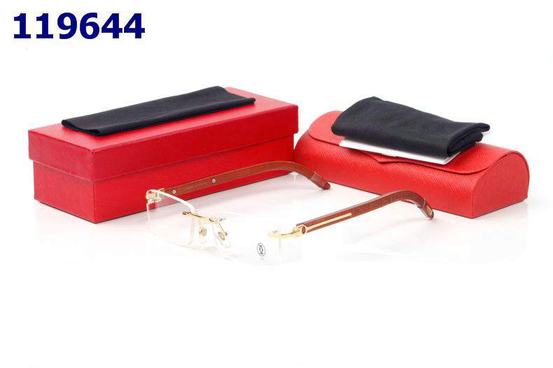Wholesale Cheap Cartier Wooden Leg Eyeglasses Frames for sale