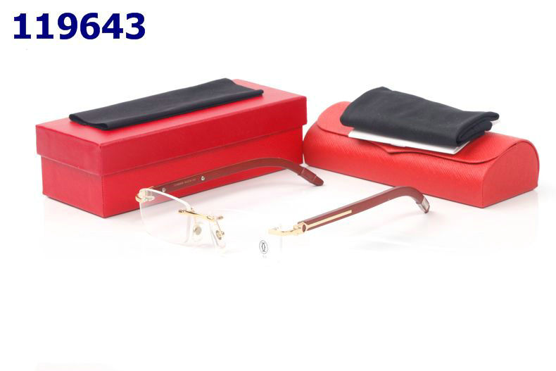 Wholesale Cheap Cartier Wooden Leg Eyeglasses Frames for sale