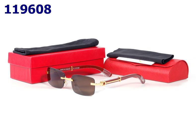 Wholesale Cheap Replica Cartier Wood Frame Glasses for sale