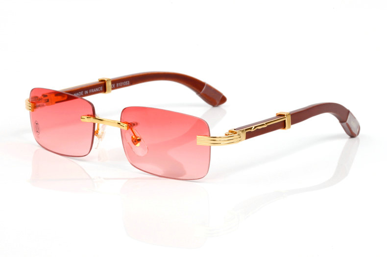 Wholesale Cheap Cartier eyeglasses Wood Frames for sale