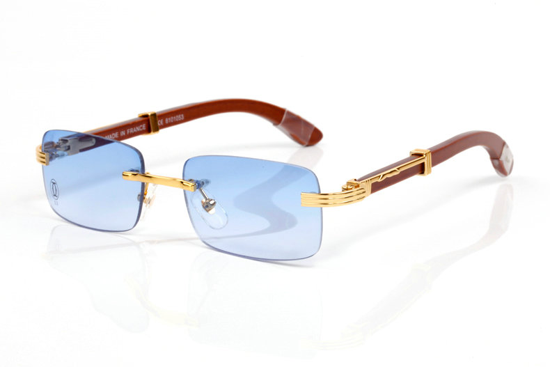 Wholesale Cheap Cartier eyeglasses Wood Frames for sale