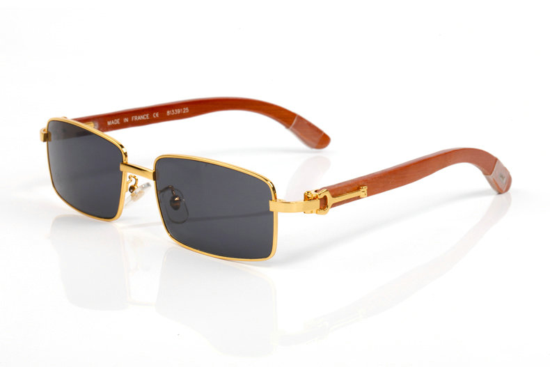 Wholesale Cheap Cartier Metal Eyeglasses Wood Frames for sale