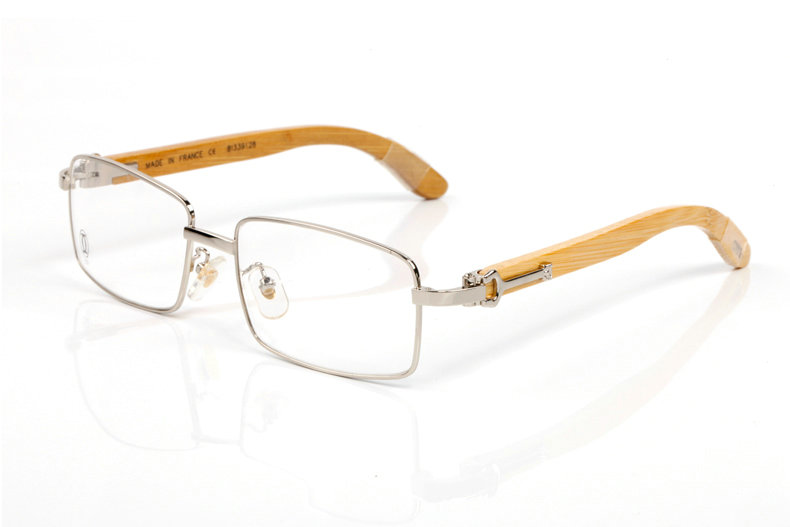 Wholesale Cheap Cartier Metal Eyeglasses Wood Frames for sale