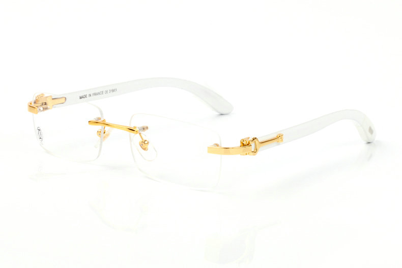 Wholesale Cheap Cartier Metal Eyeglasses Wood Frames for sale