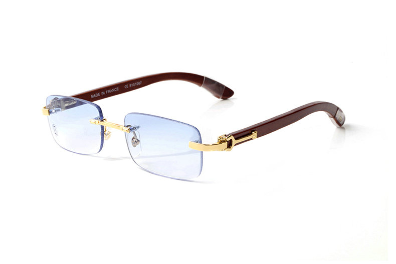 Wholesale Cheap Cartier Metal Eyeglasses Wood Frames for sale