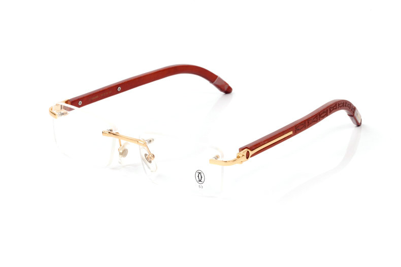 Wholesale Cheap Cartier Wooden Leg glasses Frames for sale