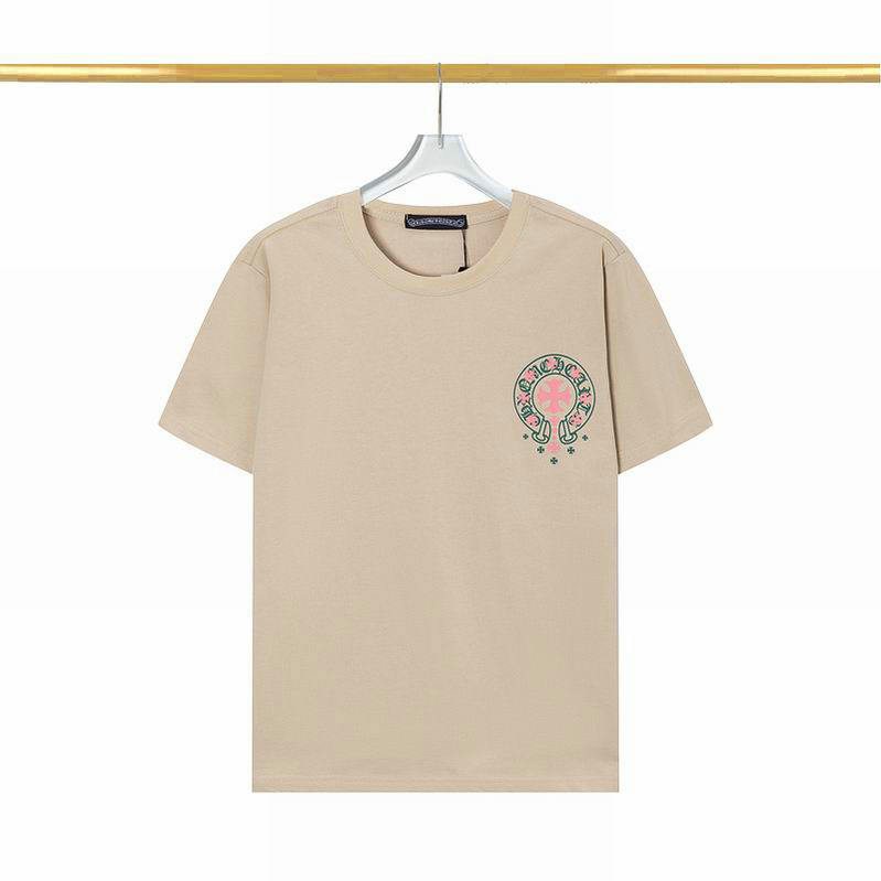 Wholesale Cheap Chrome Hearts Short Sleeve Round Collar T Shirts for Sale