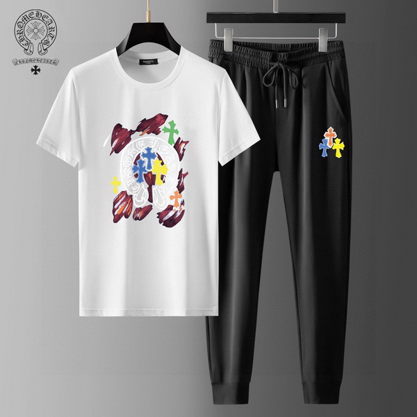 Wholesale Cheap Chrome Hearts Short Sleeve Tracksuits for Sale