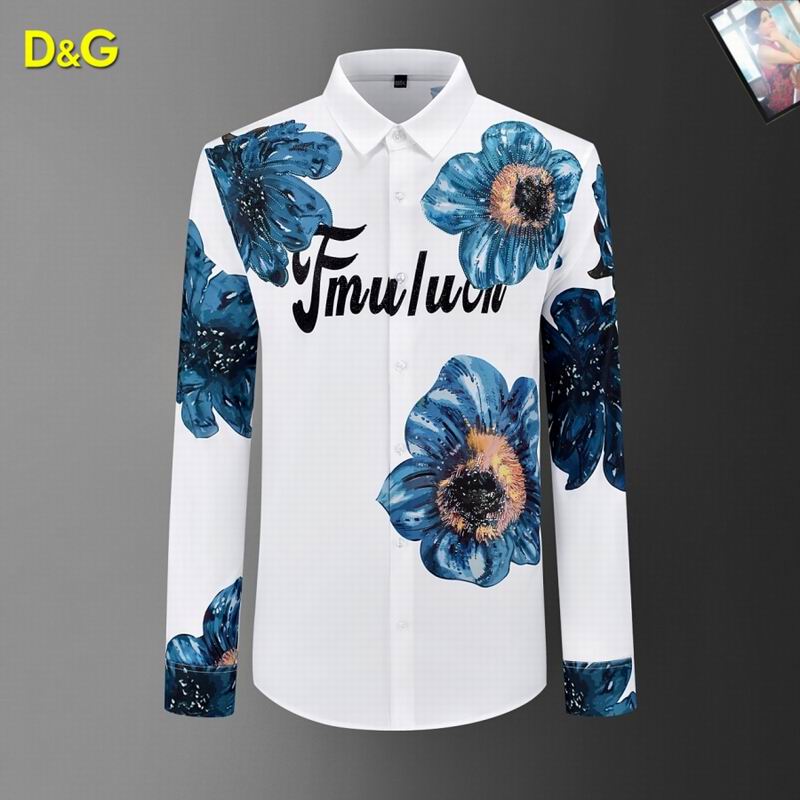Wholesale High quality Men's D.olce Gabbana Long Sleeve Replica Designer Shirts for sale