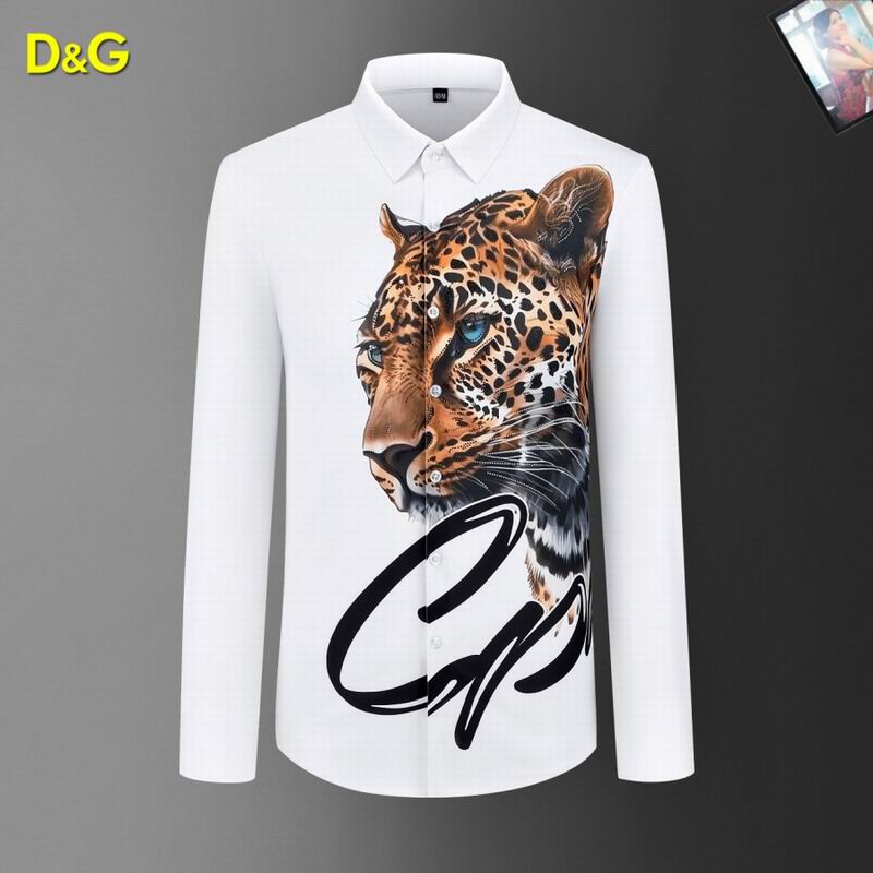 Wholesale High quality Men's D.olce Gabbana Long Sleeve Replica Designer Shirts for sale