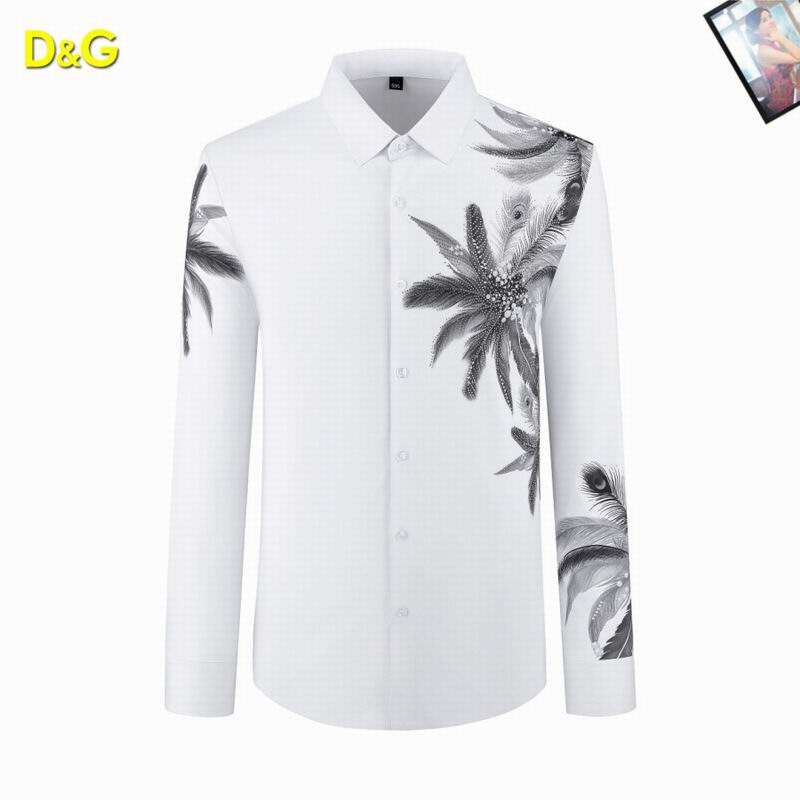 Wholesale High quality Men's D.olce Gabbana Long Sleeve Replica Designer Shirts for sale