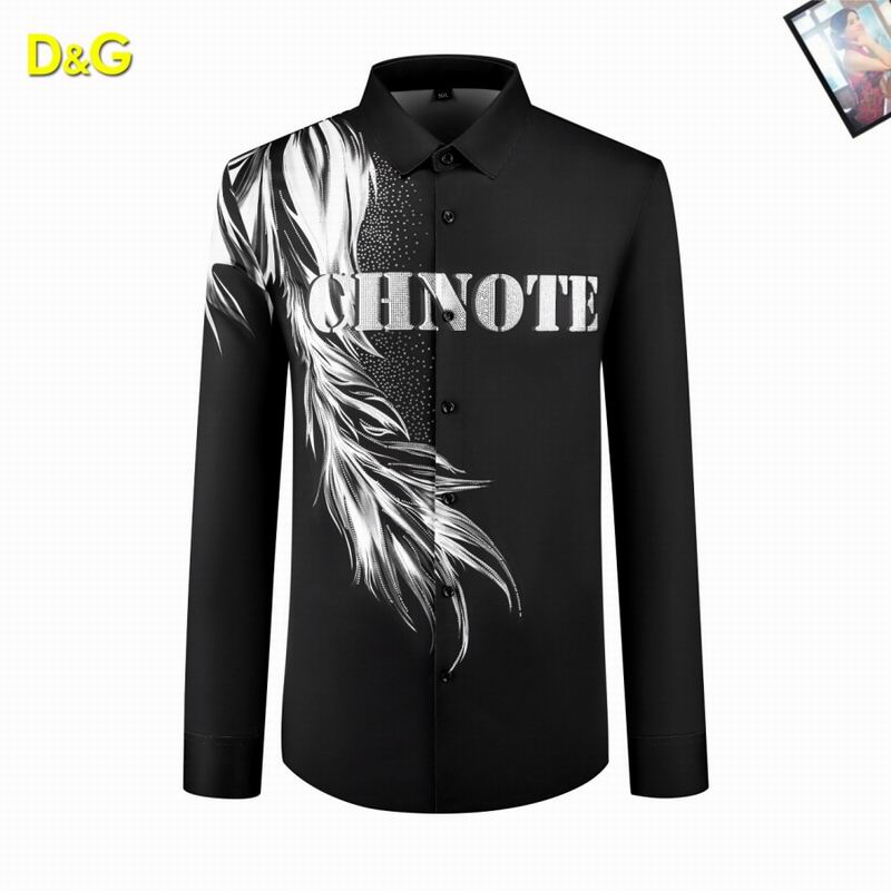 Wholesale High quality Men's D.olce Gabbana Long Sleeve Replica Designer Shirts for sale
