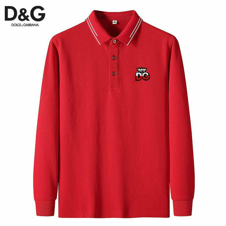 Wholesale Cheap DG Long Sleeve Lapel T Shirts for Sale