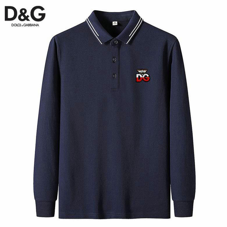 Wholesale Cheap DG Long Sleeve Lapel T Shirts for Sale