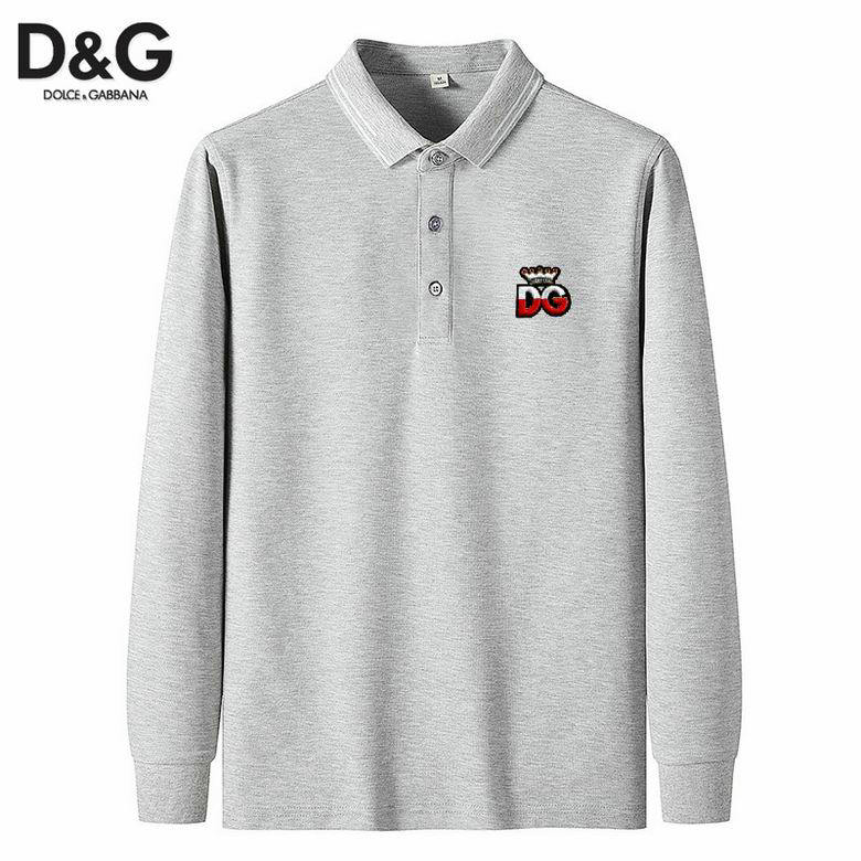 Wholesale Cheap DG Long Sleeve Lapel T Shirts for Sale