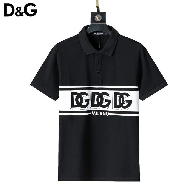 Wholesale High quality Mens DG Short Sleeve Lapel T Shirts for Sale