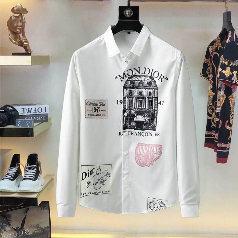 Wholesale Cheap D.ior Long Sleeve men T shirts for Sale