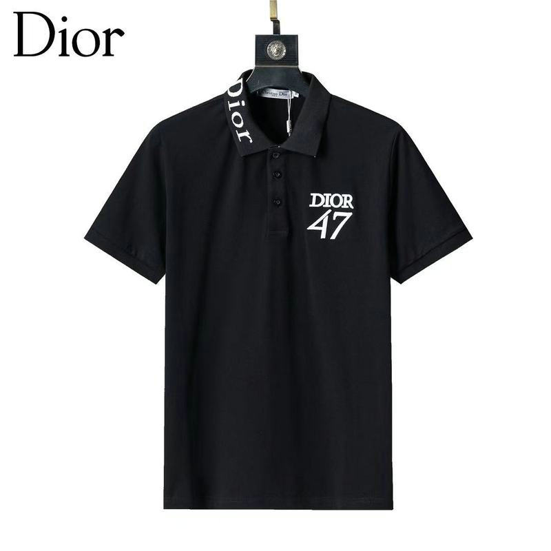 Wholesale High quality D ior Short Sleeve Lapel Mens T Shirts for Sale