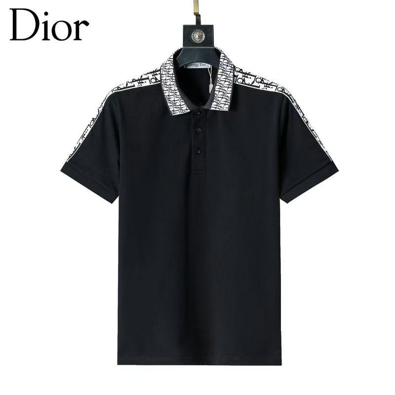 Wholesale High quality D ior Short Sleeve Lapel Mens T Shirts for Sale