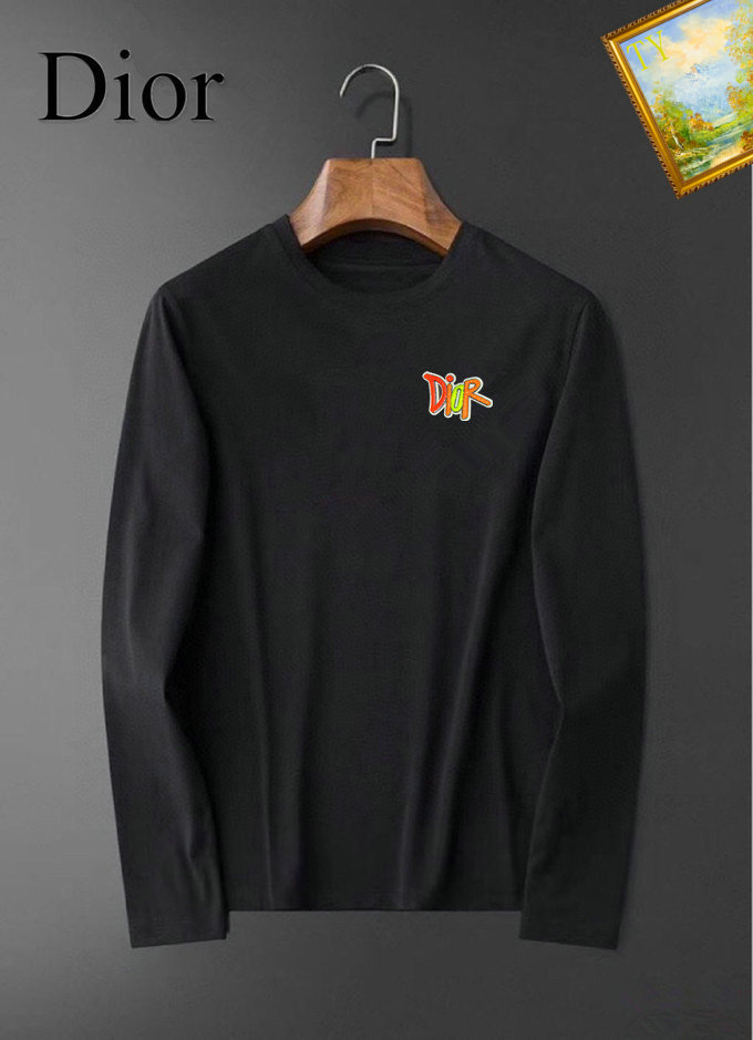Wholesale Cheap D ior Long Round Collar T Shirts for Sale