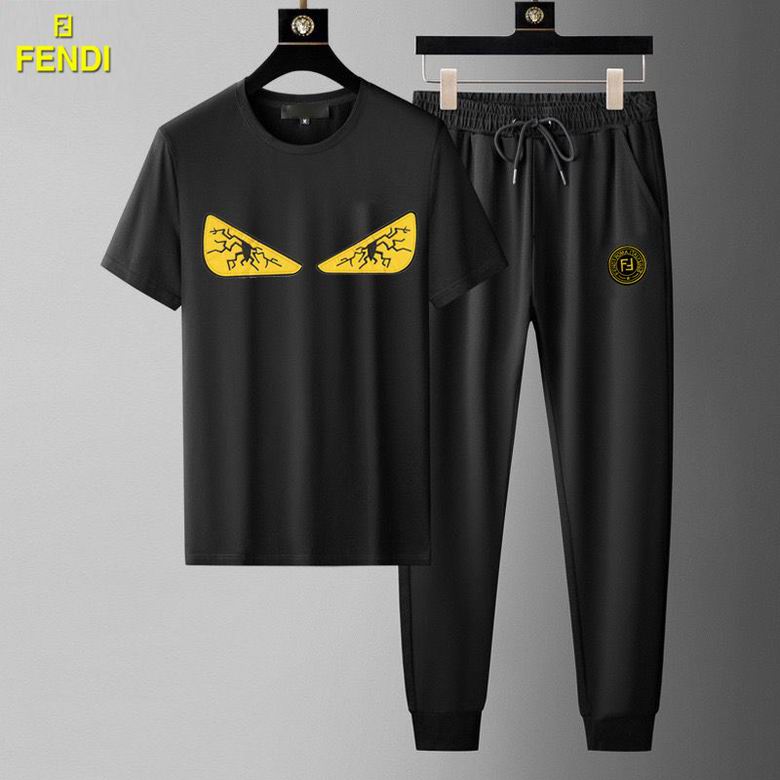 Wholesale Cheap F endi men Short Sleeve Tracksuits for Sale